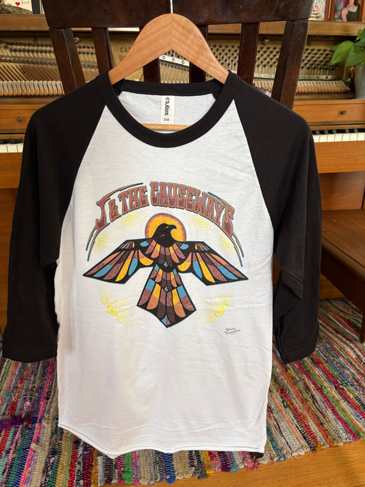 T-SHIRT: Kaleidoscope Crow (Raglan)
